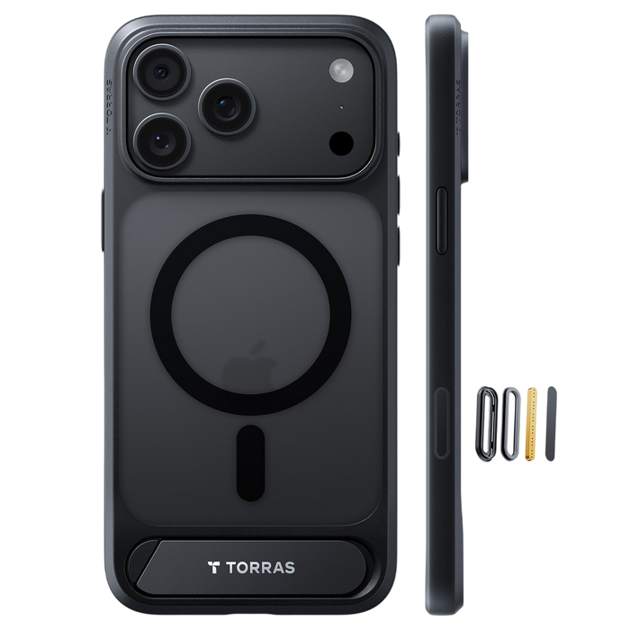 Torras Ostand L1 Case for iPhone 17 Pro Max / iPhone 18 Pro Max - Black #color_black