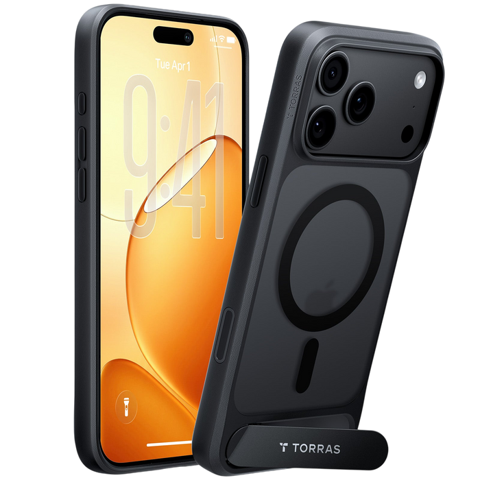 Torras Ostand L1 Case for iPhone 17 Pro Max / iPhone 18 Pro Max - Black #color_black