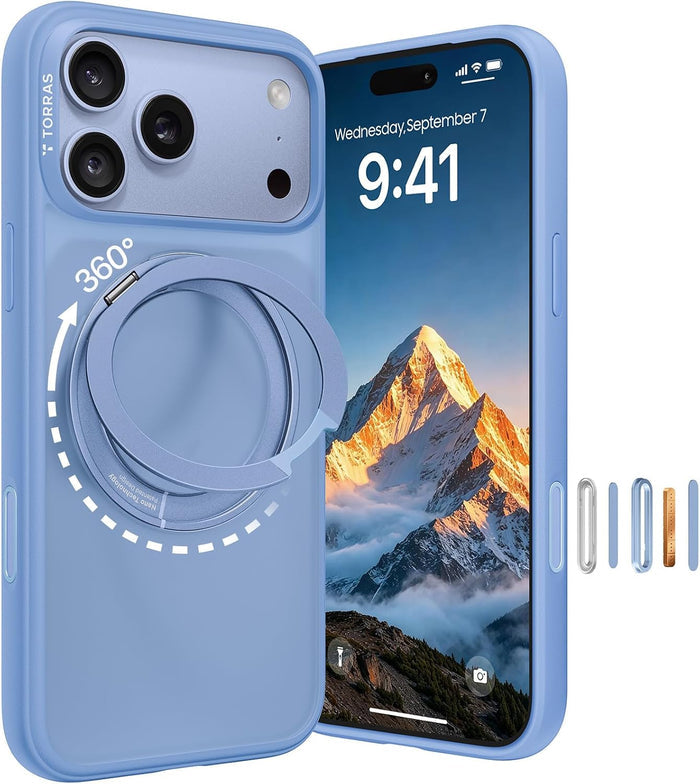 Torras Ostand O1 Guardian Case for iPhone 18 Pro Max - Blue #color_blue