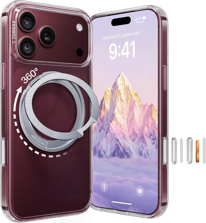 Torras Ostand O1 Guardian Case for iPhone 18 Pro Max - Clear #color_clear