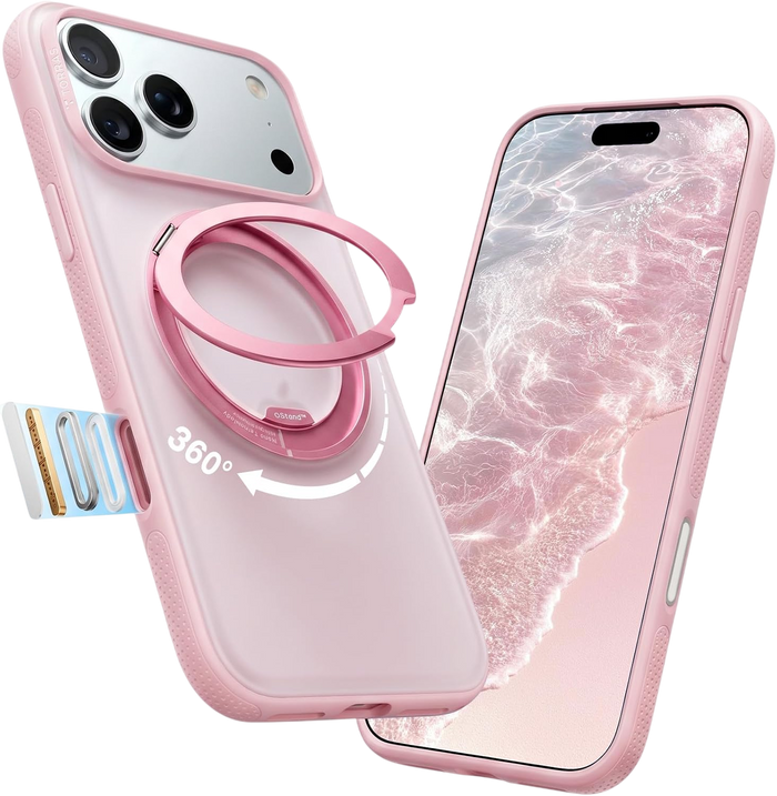 Torras Ostand O3 Light Case for iPhone 18 Pro - Pink #color_pink