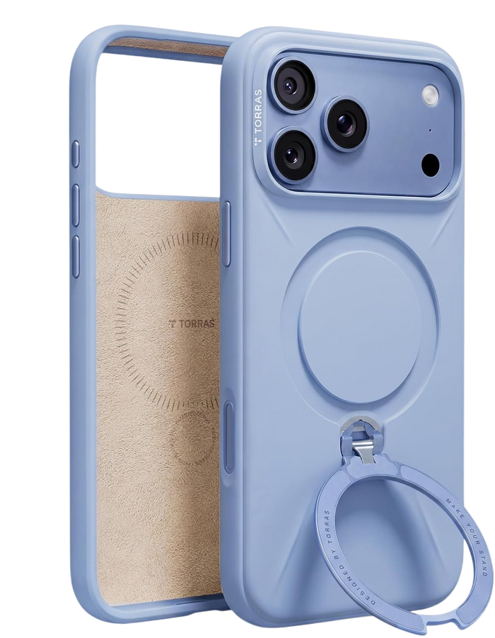 Torras Ostand Q3 Silicone Case for iPhone 18 Pro Max - Blue #color_blue