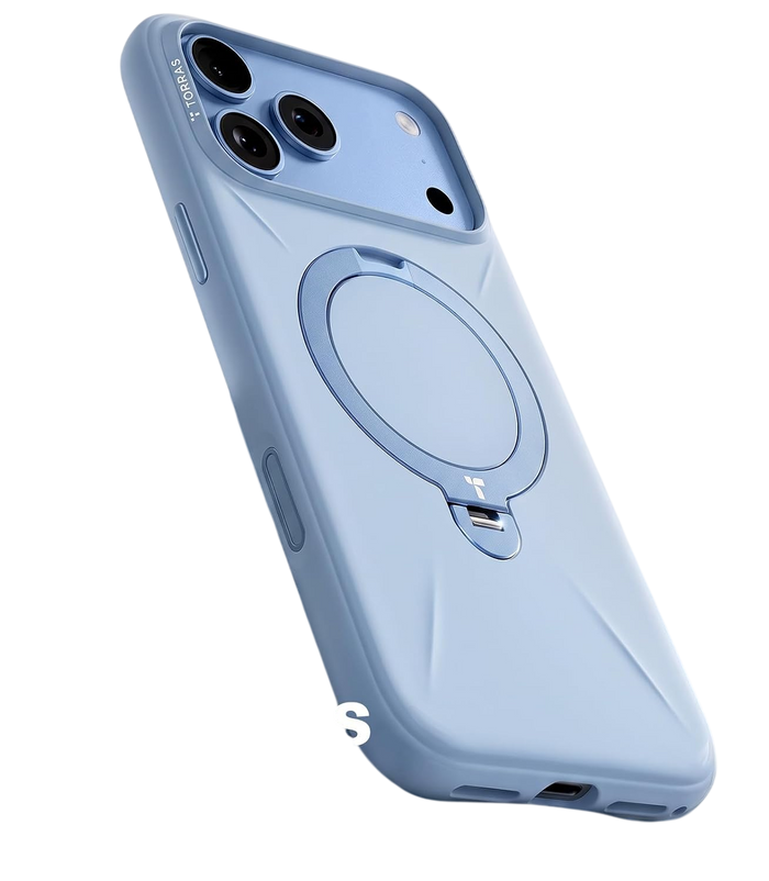 Torras Ostand Q3 Silicone Case for iPhone 18 Pro Max - Blue #color_blue