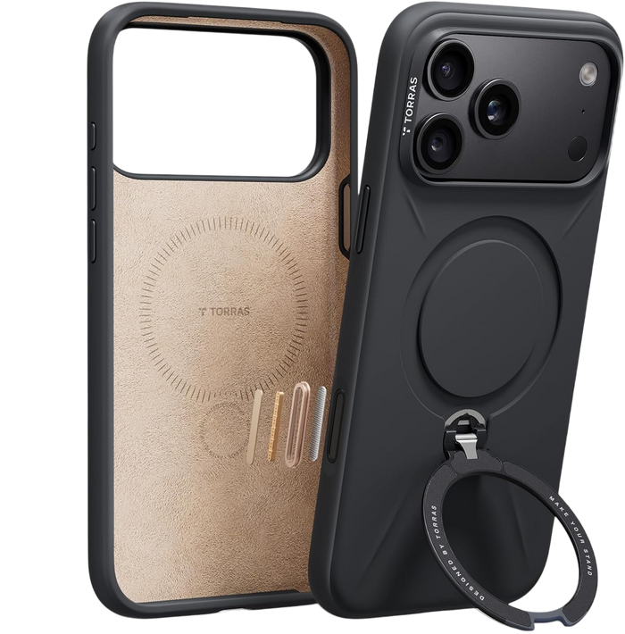 Torras Ostand Q3 Silicone Case for iPhone 18 Pro Max - Grey #color_grey
