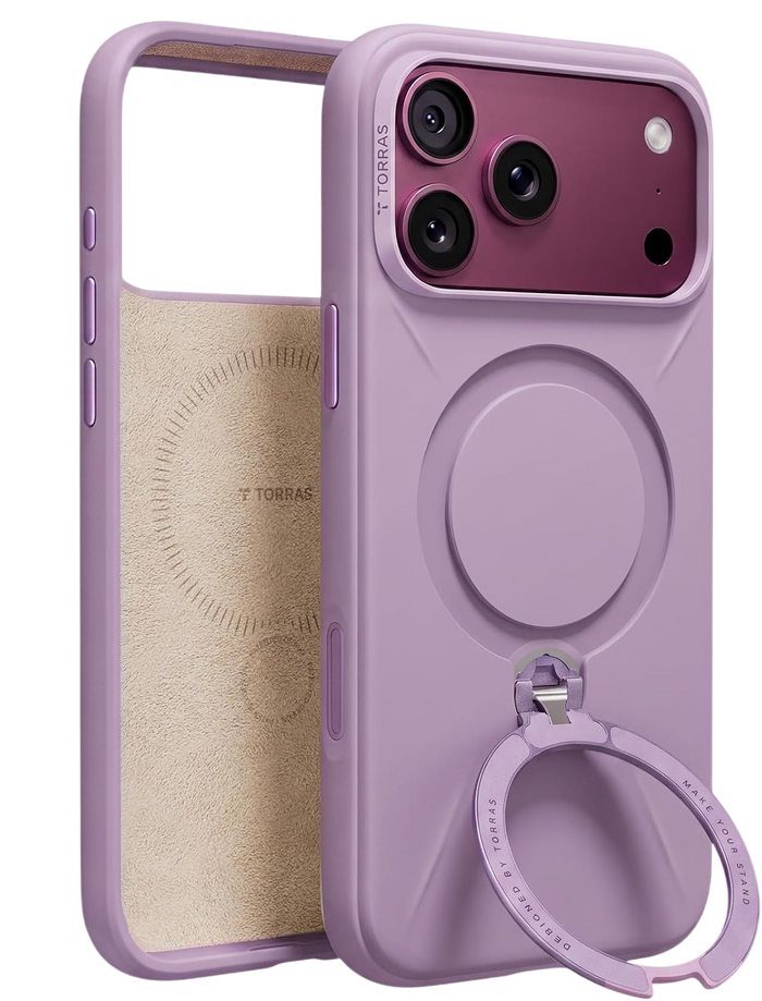 Torras Ostand Q3 Silicone Case for iPhone 18 Pro - Purple #color_purple
