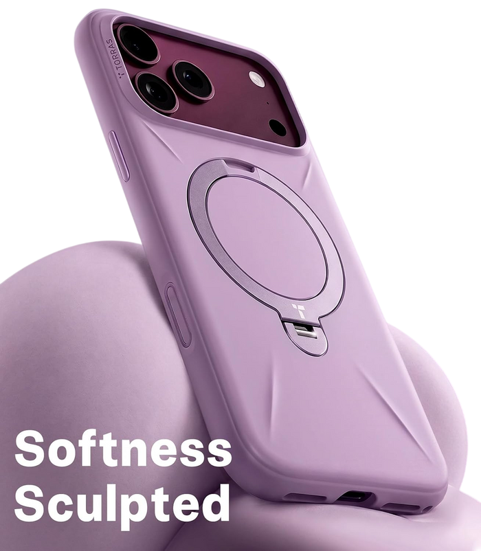 Torras Ostand Q3 Silicone Case for iPhone 18 Pro - Purple #color_purple