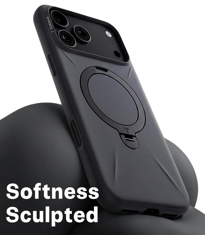 Torras Ostand Q3 Silicone Case for iPhone 18 Pro - Grey #color_grey