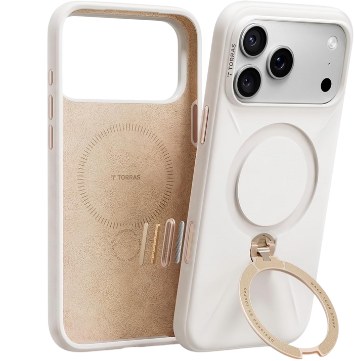 Torras Ostand Q3 Silicone Case for iPhone 18 Pro - White #color_white