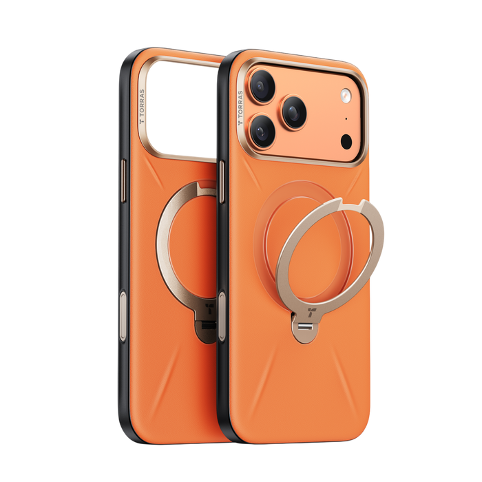 TORRAS Ostand Q3 VegSkin Case for iPhone 17 Pro & Pro Max - Cosmic Orange #color_cosmic-orange
