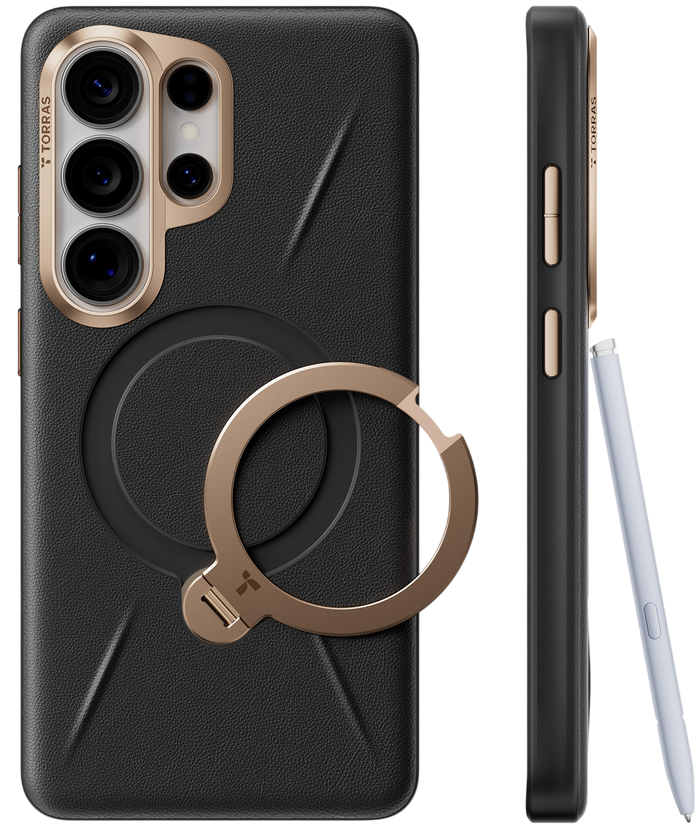 TORRAS Ostand Spin VegSkin for Samsung Galaxy S26 Ultra - Iovry Black #color_iovry-black