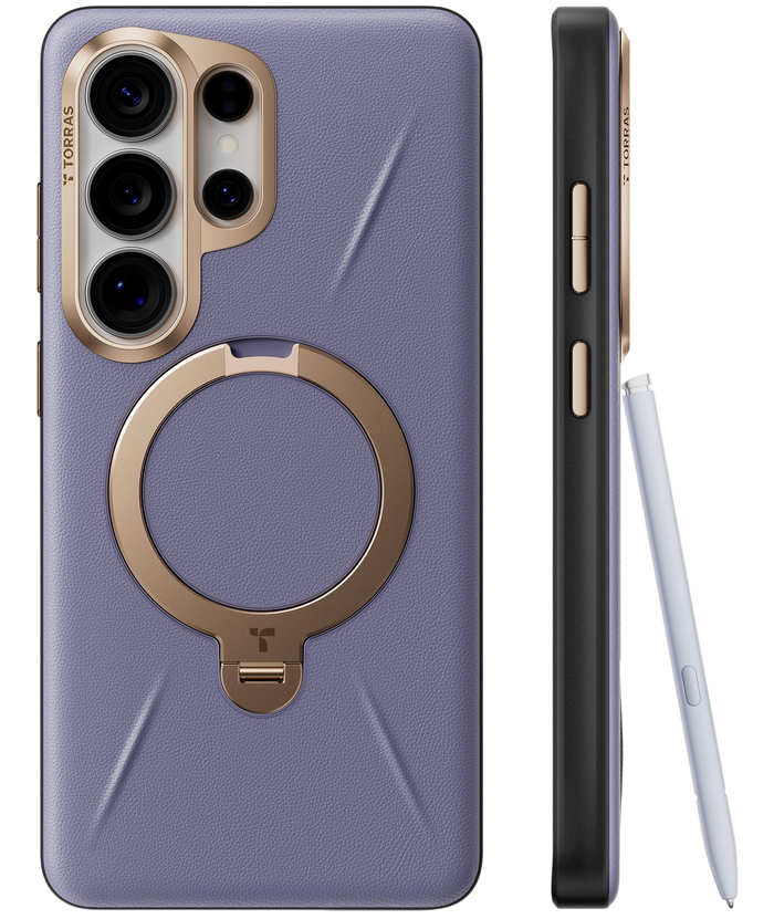 TORRAS Ostand Spin VegSkin for Samsung Galaxy S26 Ultra - Dark Purple #color_dark-purple