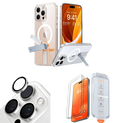TORRAS Pstand Spin 360 Case + Screen Protector + Camera Lens for iPhone 16 Pro Bundle