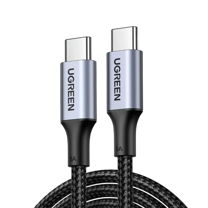Ugreen USB-C to USB-C 100W 5A Charger Cable (Nylon Braided) - 1m