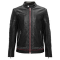 Urban Glimmer PU Leather Moto Jacket BLACK - Dudes Boutique