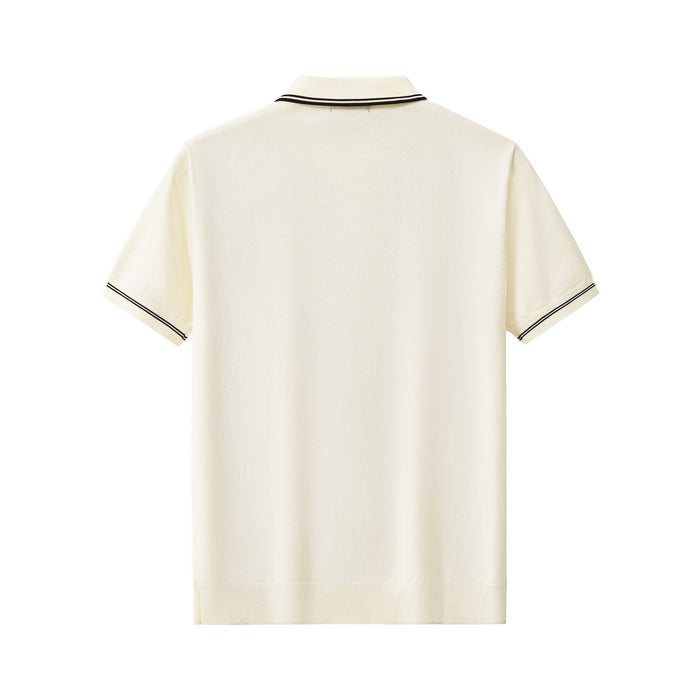 Urban Pulse Zip Knit Polo IVORY