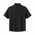 Vista Set – Waffle Textured Shirt & Pant BLACK