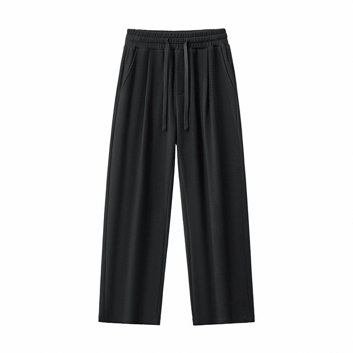 Vista Set – Waffle Textured Shirt & Pant BLACK