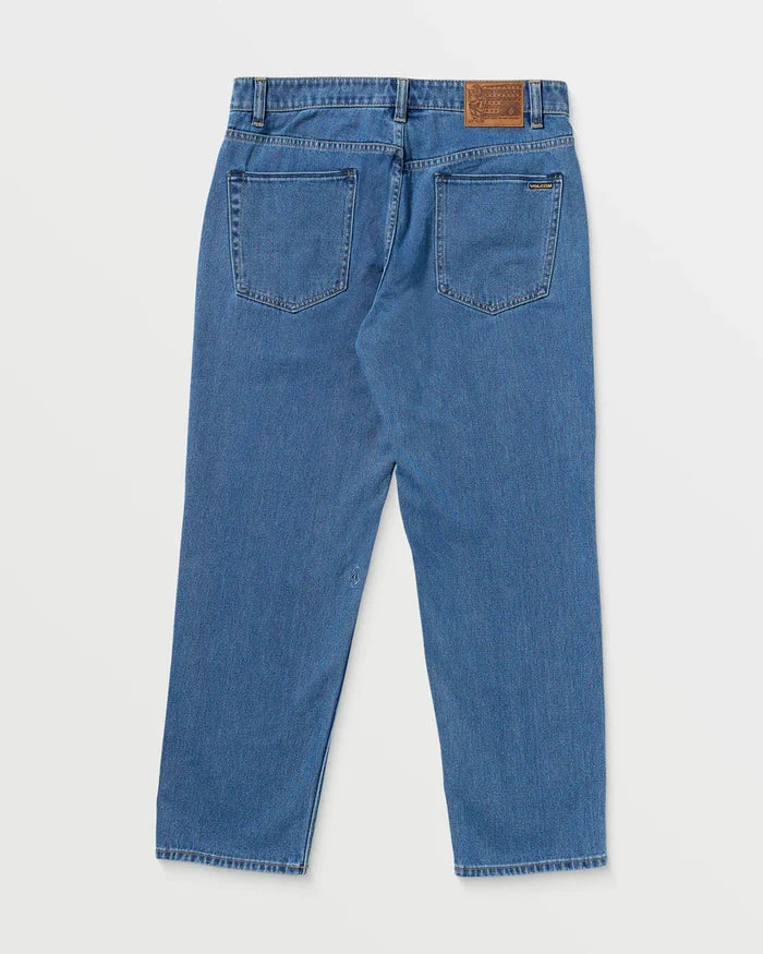 Volcom Modown Relaxed Fit Tapered Standard Issue Blue Jeans