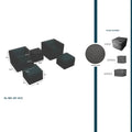 Harmonia Living WeatherX Covers For 5 Piece Club Chair Set 1
