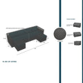 Harmonia Living WeatherX Covers For 6 Piece Sectional with Ottoman Set 1