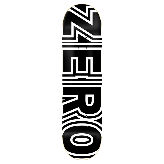Zero Bold Black/White Skateboard Deck